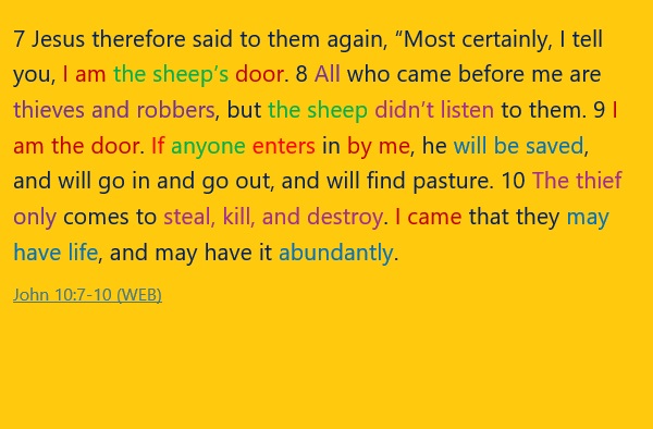 The Sheep and the Door of their Fold